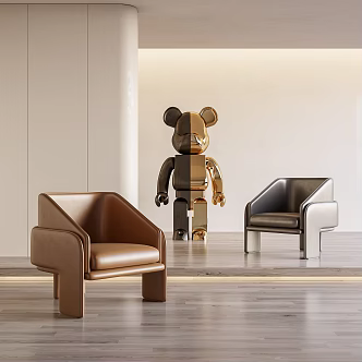 Modern single sofa single chair 3d model