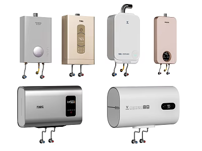 Stylish Household Water Heaters With Modern Designs And Multiple Color Options For Daily Use 3d model