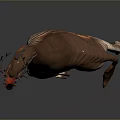 Fantasy Hybrid Creature With Deer Antlers Red Spots Giraffe Body And Zebra Stripes