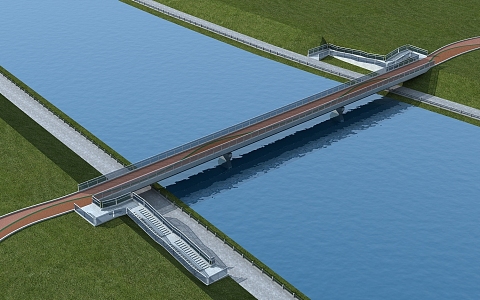 Landscape Bridge 3d model