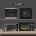 Minotli Daily Electrical Appliances Featuring Ovens And Microwave On Shelves With Food Inside