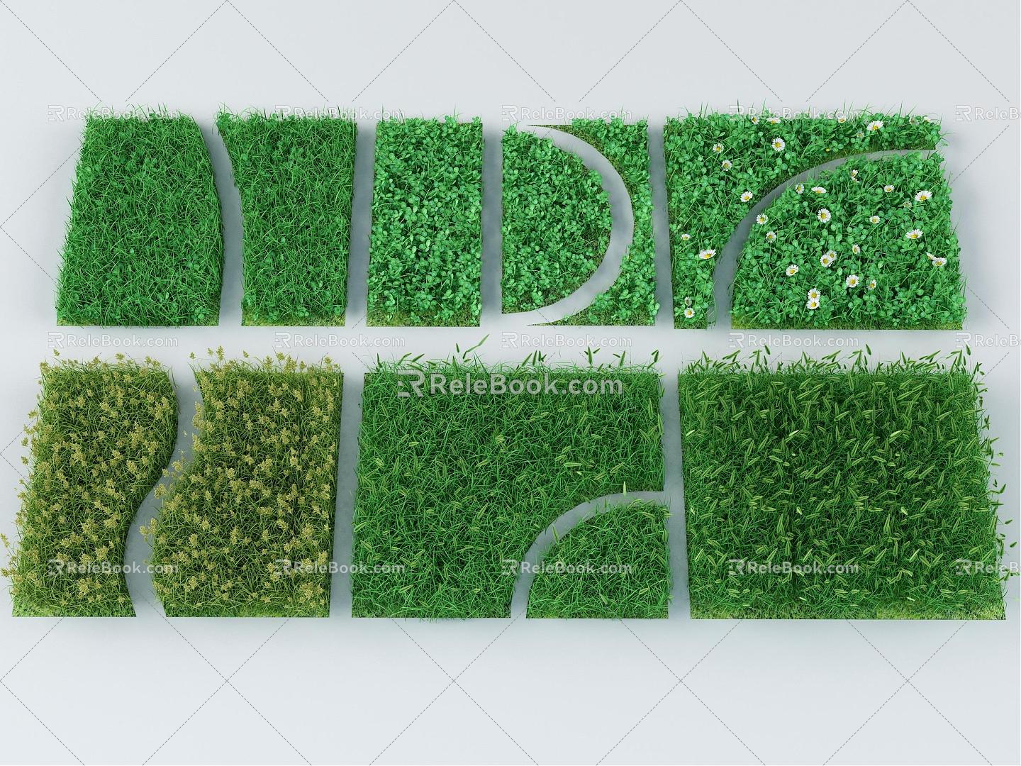 Modern Lawn 3d model