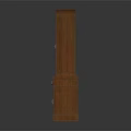 Classic Wooden Wardrobe with Glass Doors Drawer and Lower Cabinet Storage Design