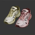 White Sports Shoes With Modern Design Gray Accents And Reflective Details