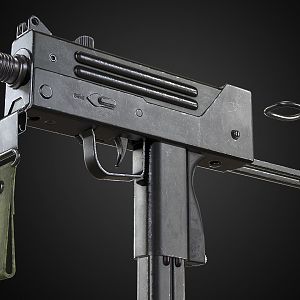 Modern submachine gun MAC10 tactical assault semi-automatic 3d model