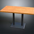 Wooden Table With Black Metal Legs Modern Design Furniture Piece