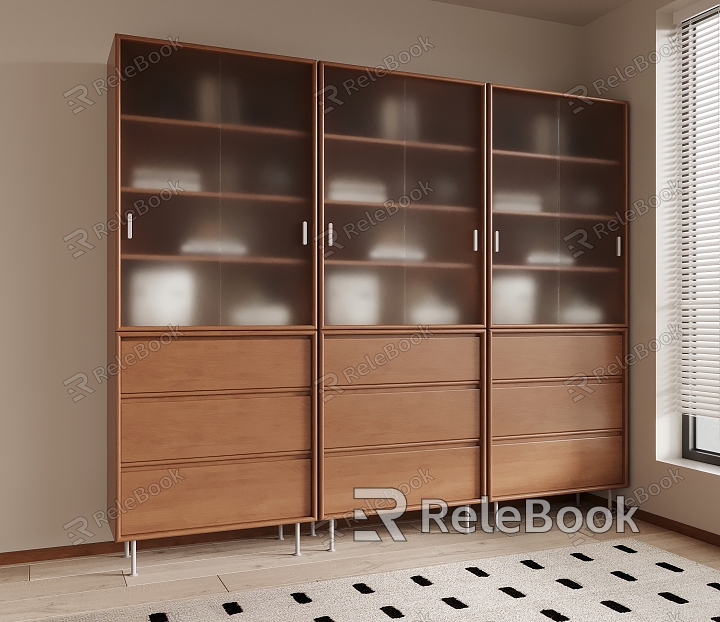 Middle Style Bookcase Bookshelf model