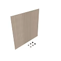 Textured Vertical Stripe Wall Decor In Beige Brown And Dark Brown Tones 3d model
