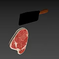 Fresh Marbled Raw Beef Steak With Juicy Red Meat And White Fat