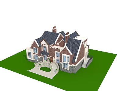 French Villa Villa Architecture 3d model French Villa Villa Architecture 3d model