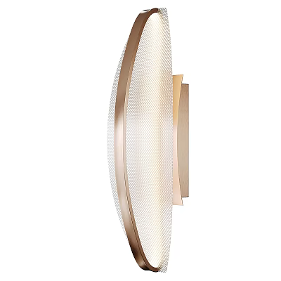 Modern Wall Lamp With Golden Frame Frosted Glass Shade And Warm Light For Home Decor 3d model
