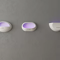 BLOSSOM Wall Mounted Decorative Lights with Purple Illumination and Modern White Design