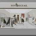 Modern Clothing Store Interior Design With Hanging Racks Display Tables And Decorative Plants