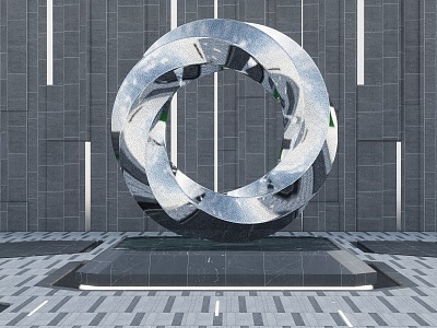 Modern Urban Sculpture 3d model