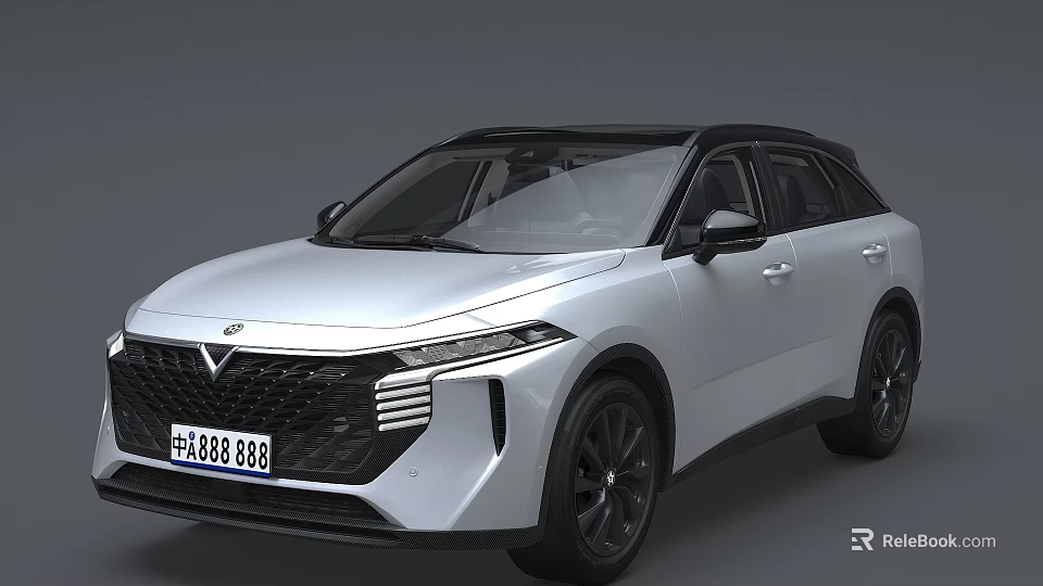 Modern Silver SUV With Sleek Exterior Black Wheels And Stylish Modern Design 3d model