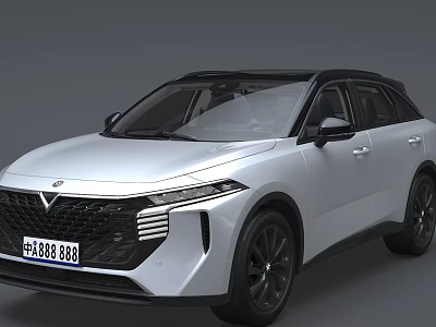 Modern Silver SUV With Sleek Exterior Black Wheels And Stylish Modern Design 3d model