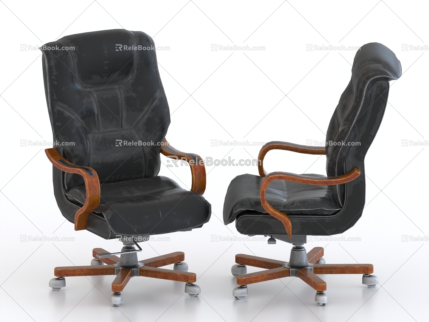 Old Office Chair Old Boss Chair Swivel Chair 3d model