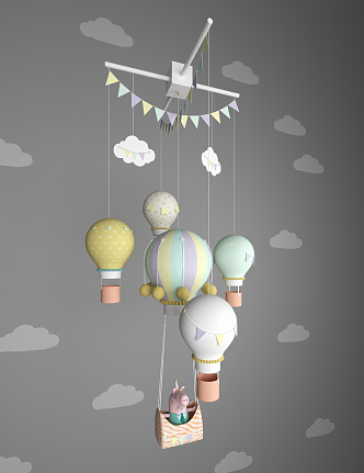 Modern Chandelier Hot Air Balloon Decorations Chandelier 3d model