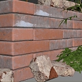 wall tile red brick bamboo broken brick 3d model