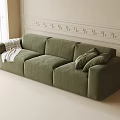 Multi-person sofa three-seat sofa 3d model