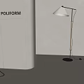 Italian Cream Floor Lamp Nordic Atmosphere Vertical Metal Floor Lamp Creative Art Floor Lamp Table Lamp 3d model