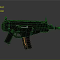 Modern Tactical Black Assault Rifle 3D Model With Grip And Barrel Design