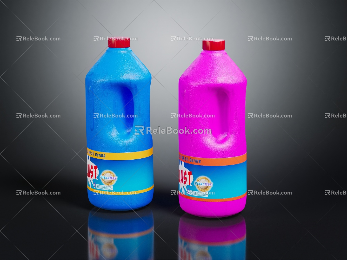 Modern Cleaner Bleach Bottle Cleaner Bottle 3d model