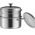 Stainless Steel Multi Tier Steamer Pot With Lid Steaming Rack And Handles