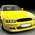 Yellow Sports Car Featuring Sleek Front Design Modern Headlights And Shiny Exterior
