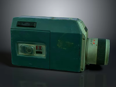 Vintage Green Electronic Movie Projector With Classic Design And Functional Features 3d model