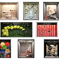 modern window store window 3d model