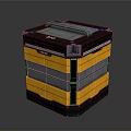 Industrial Stackable Multi Layer Metal Equipment Storage Case With Black Yellow Grid Design