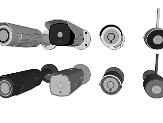 Modern Camera Security Surveillance Camera Combination 3d model