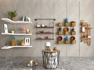 Modern Wall Shelf Storage Rack model