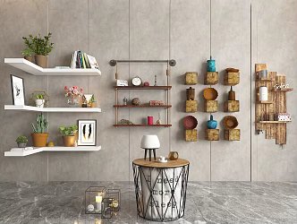 Modern Wall Shelf Storage Rack 3d model