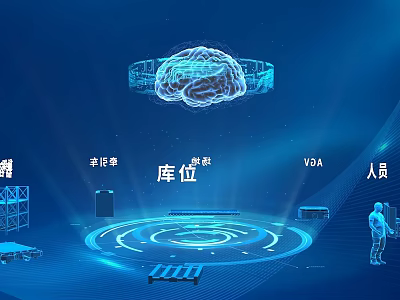 Smart Industrial Factory With Warehouse Location Management Thermal Equipment And Personnel Operation 3d model