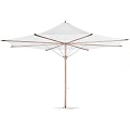 Outdoor Canopy With Dark And Light Colors Wooden Frame Garden Patio Sturdy Design