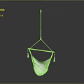 Practical Hanging Storage Net For Home Use With White Mesh Orange Rod And Tassels