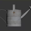 Metal Watering Can With Sturdy Handle Long Spout And Shiny Surface