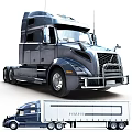 Volvo Modern Truck Exterior Design With Spacious Interior Cabin Dashboard And Steering Wheel