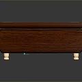 Square Wooden Coffee Table With Decorative Tile Top And Floral Pattern Design