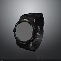 Black CASIO Sport Watch With Rubber Strap Luminous Dial And Outdoor Design