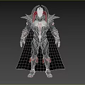 Man In Black And Red Outfit With Red Cape Gold Accents And Chest Emblem