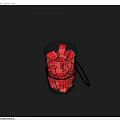 Red Fruit Pieces Filled in Transparent Glass Cup With Two Handles on Gray Background