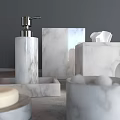 Modern Marble Bathroom Accessories Including Soap Dish Lotion Dispenser Toothbrush Holder Tissue Box And Tray