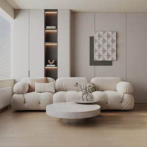 Modern three-seat sofa 3d model