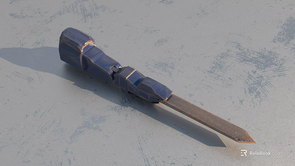 Smart Machine Tool With Blue Metallic Body And Sharp Functional Blade 3d model