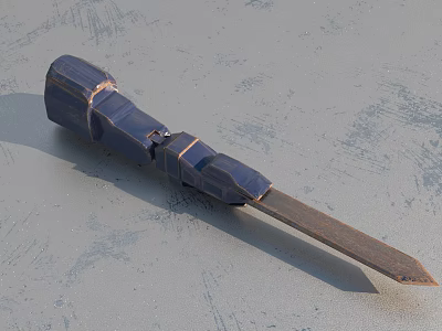 Smart Machine Tool With Blue Metallic Body And Sharp Functional Blade 3d model