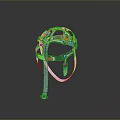 Blue Transparent Tactical Helmet With White Straps For Military Combat Gear