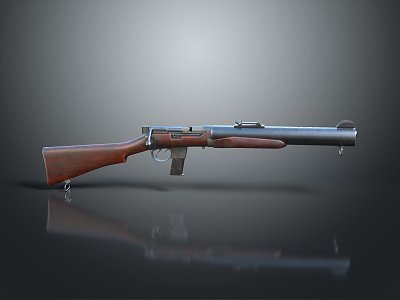 rifle semi-automatic rifle combat rifle battle rifle carbine war rifle attack rifle 3d model